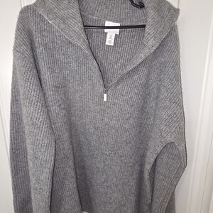 H&M Gray Cowl Neck Sweater